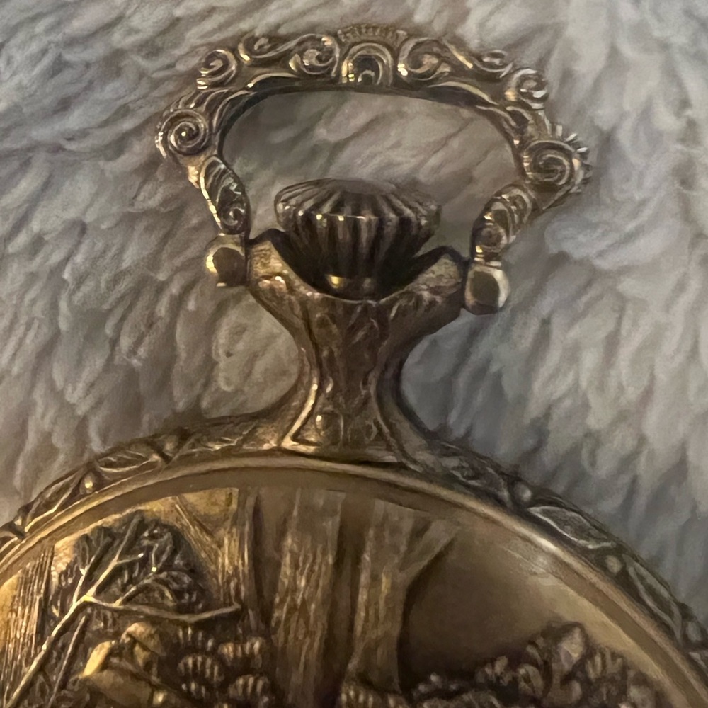 Antique legant Swiss gold tone pocket watch self winding - Picture 3 of 8